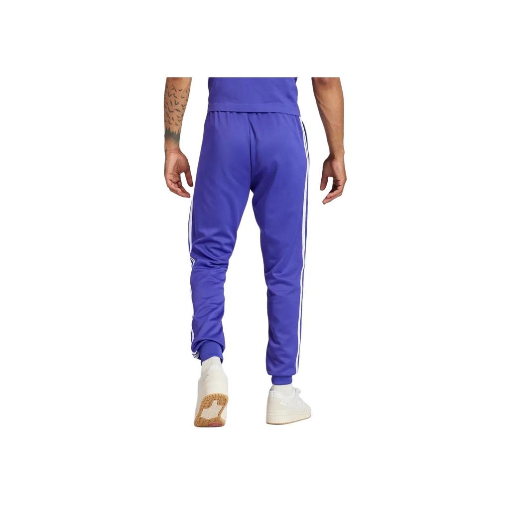 Adidas Originals Logo Stripe Cuffed Knit Pants Men Bottoms Purple IR9877