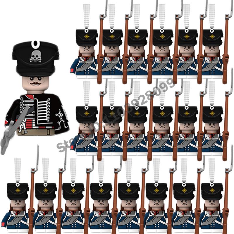 Medieval Military Building Blocks Napoleonic Wars Castle Knight Soldier Figures Weapons Guns British French Marshal Infantry Toy