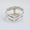 925 Sterling Silver Chevron Ring, Double Chevron Ring, Designer Ring, Thumb Ring, Minimalist Ring, Stack Ring, Handmade Ring