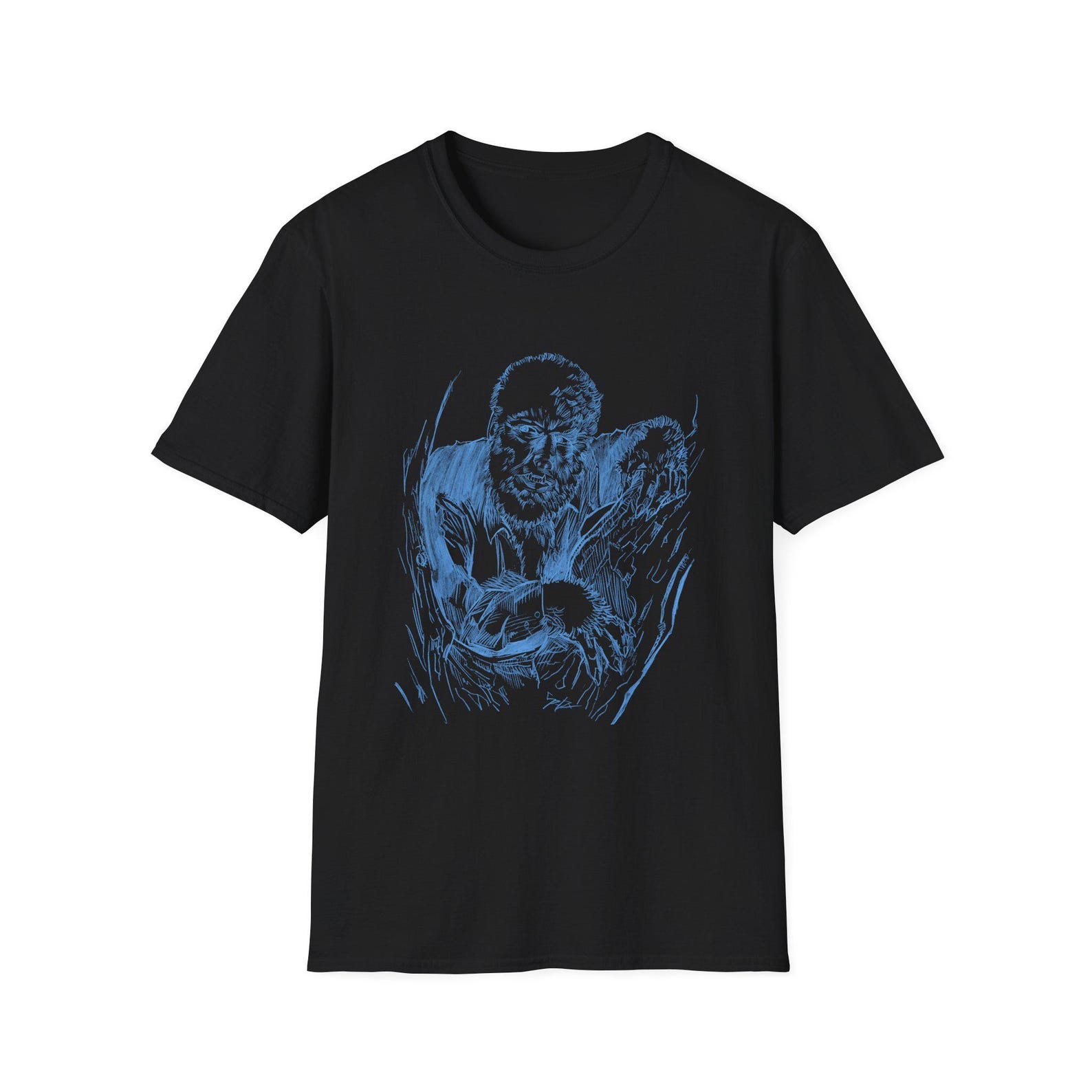 Wolf Man Lon Chaney Jr T-Shirt, Bold Graphic Unisex Tee S