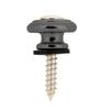 10Pcs Guitar Strap Lock Button Metal End Pin with Screw for Ukulele Electric Bass(Black)
