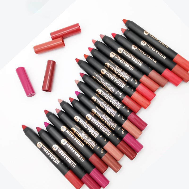 Velvet Matte Lipsticks Pencil Waterproof Long Lasting Sexy Red Nude Non-Stick Cup Lip Tint Pen Cosmetic Makeup Tool