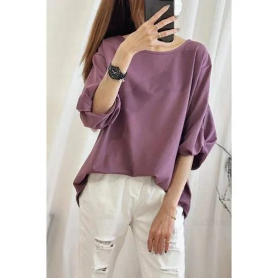 

Женская футболка с рукавом 7/8, утягивающая фигуру - Модный тренд лета 2024 One Size