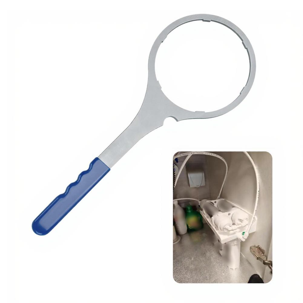 450mm water filter housing wrench for faucet filter steel tool with 150mm inner diameter rubber grip disassembly tool 560g