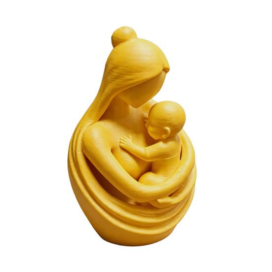 

New Mom Gifts 3D Printed Abstract Mother And Baby Sculpture for Nursery Kids Room Home Decor Baby Shower Supplies