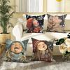 Christmas Snowflake Little Girl Pillow Case Fashion Square Pillowcase Bedroom Sofa Room Ins Decoration Leisure Cushion Cover