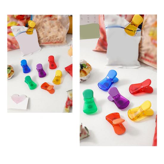 Kitchen Magnetic Clips Set for Fridge Heavy Duty Wide Bag Clip Memo Holder Document Clip for Chips Snacks Storage Bills