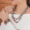 Colliers en Perles de Coquillage Irrégulières pour Femmes Colorés Rétro Style Ethnique Multi-couches Chaînes de Clavicule Bijoux de Soirée Haut de Gamme V