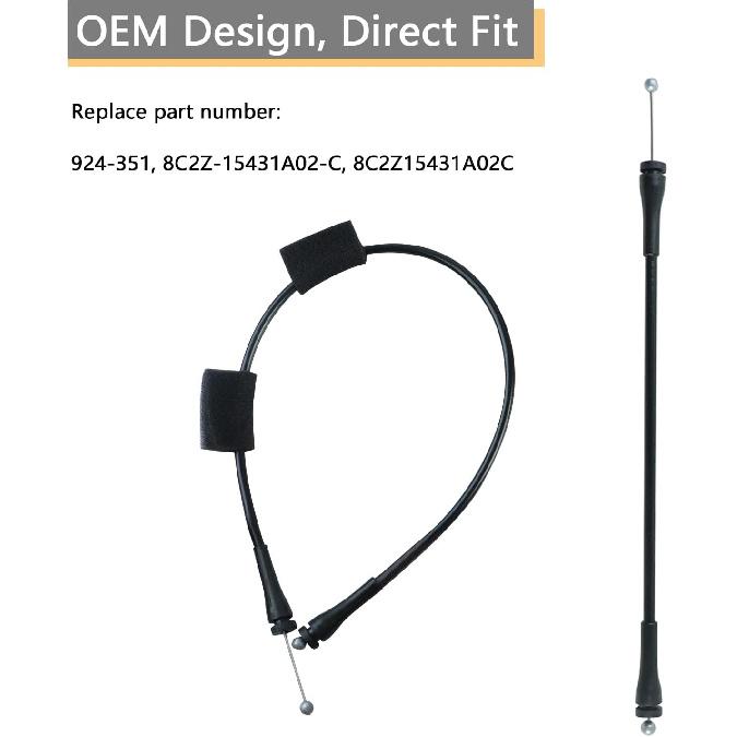 Rear Door Latch Cable Compatible For 1992-2014 F-Ord E150 E250 E350 E450 E550 Van Rear Right Passenger Side Cargo Door Latch Cable Replace