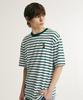 RAYFIKERS Dottie Striped Short Sleeve Tee Dark Green (Mp2Tu280-046)
