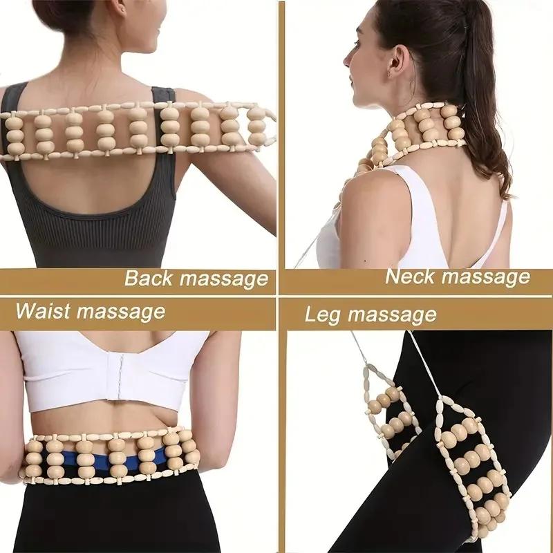 Wooden Massage Tools Lymphatic Massage Maderotherapy Anti-Cellulite Deep Tissue Body Massager Roller Wheel Back Arm Massage Tool