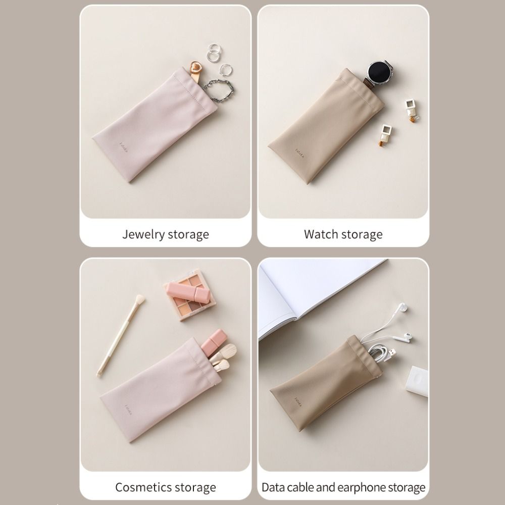 Automatic Closed Sunglasses Organizer Pouch PU Leather Eyeglasses Bag Eyewear Accessories