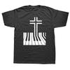 Christlicher Klavierspieler Geschenk Design Klavierlehrer Tastatur T-Shirts Grafik Kurzarm Musiker Musiklehrer T-ShirtF