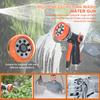High Pressure Garden Sprayer Head Adjustable Water Hose Nozzle with 5 Spray Patterns for Watering Plants Cleaning Cars Showering