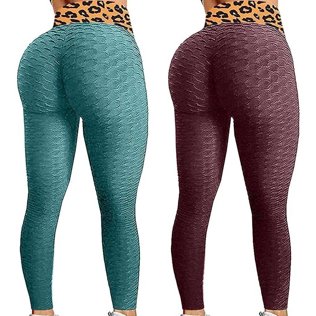 Women Fashion Print Yoga Pants Plus Size Casual High Waist Sport Pants