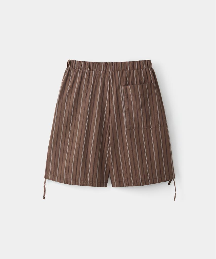 LIKE A MODS Striped Resort Half Pants_Brown