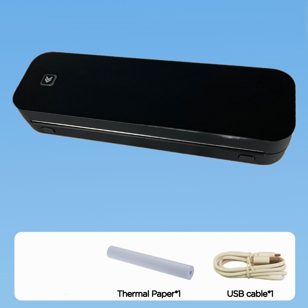 

A4 Thermal Printer 203DPI Bluetooth Photo Document Map Memo Note Tattoo Print Wireless Inkless Pocket Home School Business Maker чорний