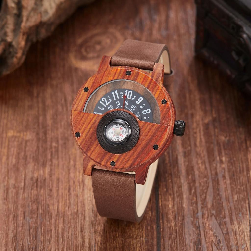 2025 New personalized creative wooden watch men quartz watches relojes para hombres relogio masculino