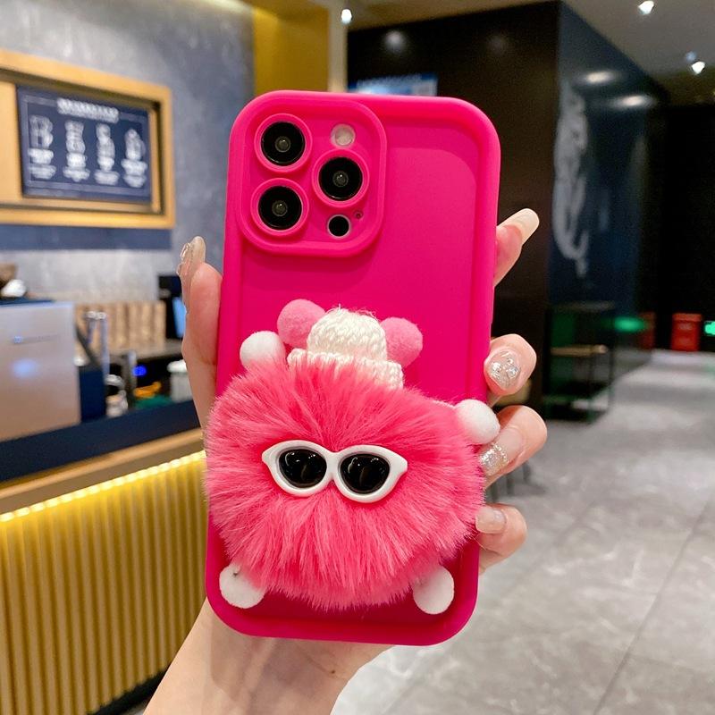 Applicable To Apple 17 Plush Doll Mobile Phone Case iPhone16 Three-dimensional Cute 15Pro Max Personalized Protective Case