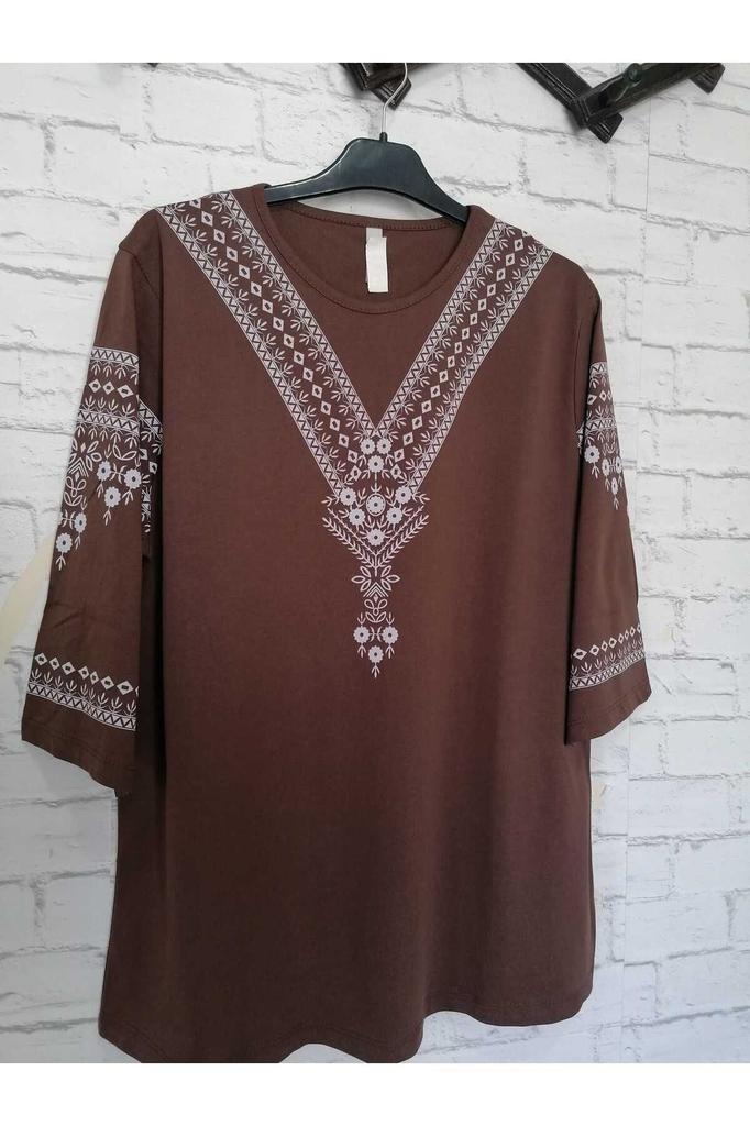 Damenbluse in großen Größen, perfekter Sommer, ganz aus Baumwolle, gekämmte Baumwolle, Bluse in großen Größen