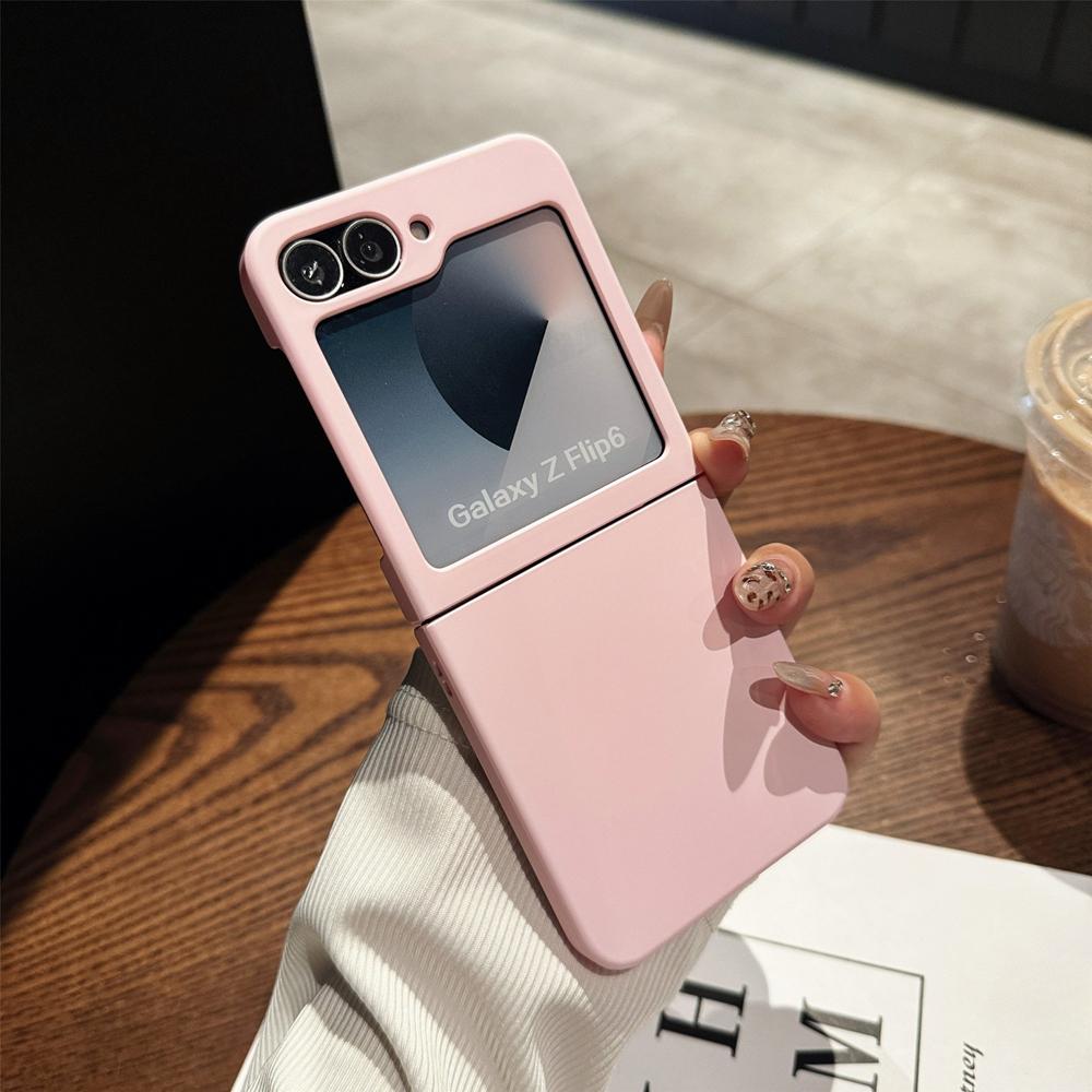 Ultra Slim Candy Color Matte Case for Samsung Galaxy Z Flip 7 6 ZFlip 3 4 flip7 Pure Color Shockproof Hard PC Cover