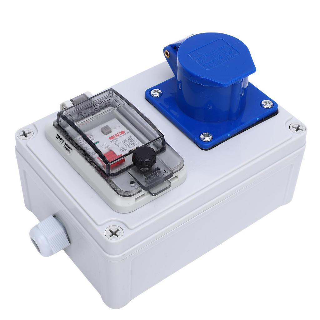 Outdoor Distribution Box Handheld IP44 To IP67 Water Proof A Type Remains Current Circuit Breaker Power Outlet Box for