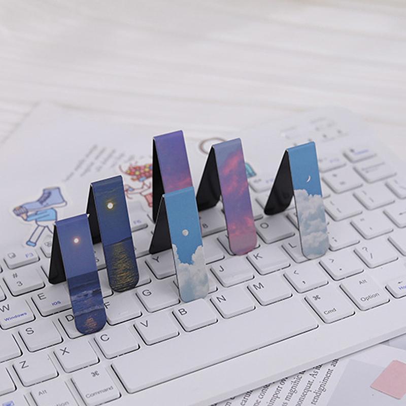 2 szt./opak. Zakładka magnetyczna Piękna sceneria Chmury Prosty literacki wzór Zakładka Narzędzie do czytania Artykuły szkolne i biurowe