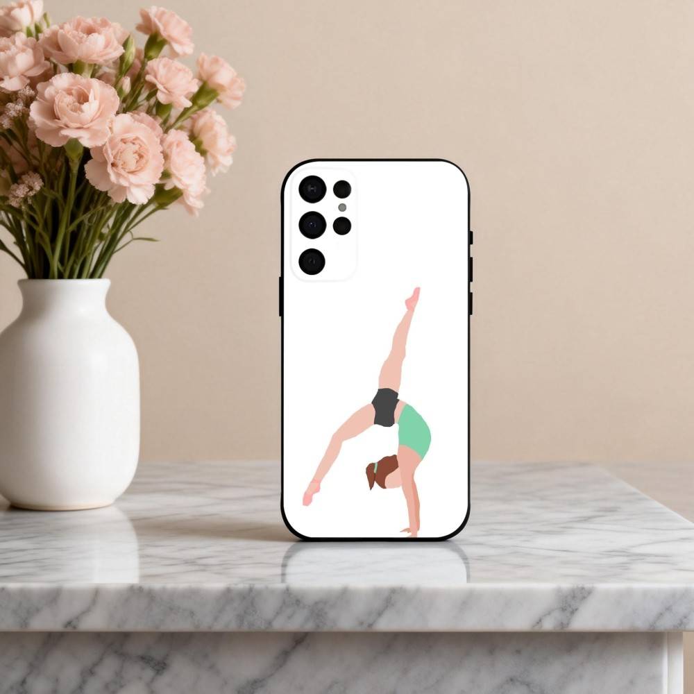 GYM Girl G-Gymnastik Kunst Handyhülle Für Samsung S25,24,23,22,30,21,10,9,Ultra,Plus,Lite,FE,4,5 G Weiche Schwarze Hülle