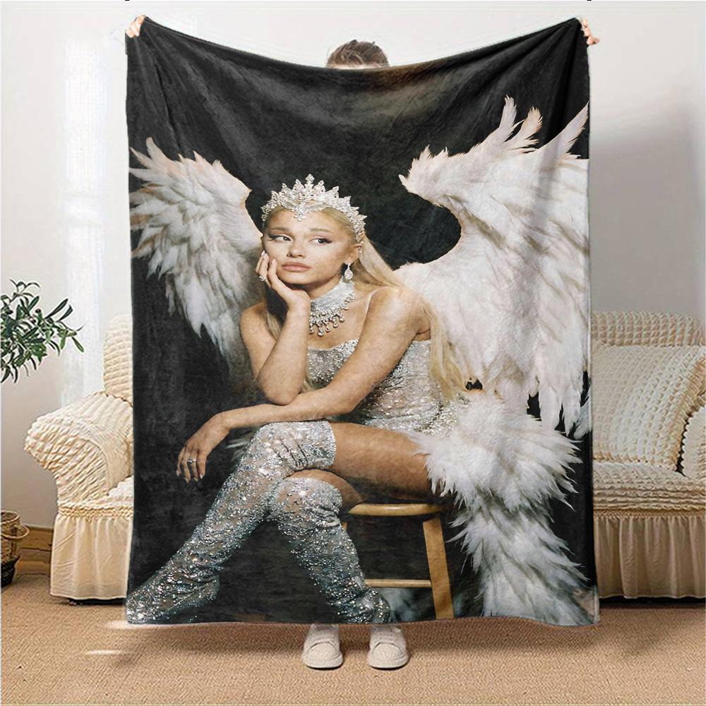 Angel Silver Wings Blanket Soft Throw Blanket For Home Bedroom Bed Sofa Travel Office Solid Christmas Blanket