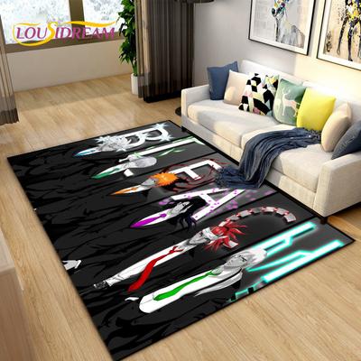 Bleach Japan Anime Cartoon Bereich Teppich groß, Teppich Teppich für Wohnzimmer Schlafzimmer Sofa Fußmatte Dekoration, Kinder spielen rutschfeste Bodenmatte
