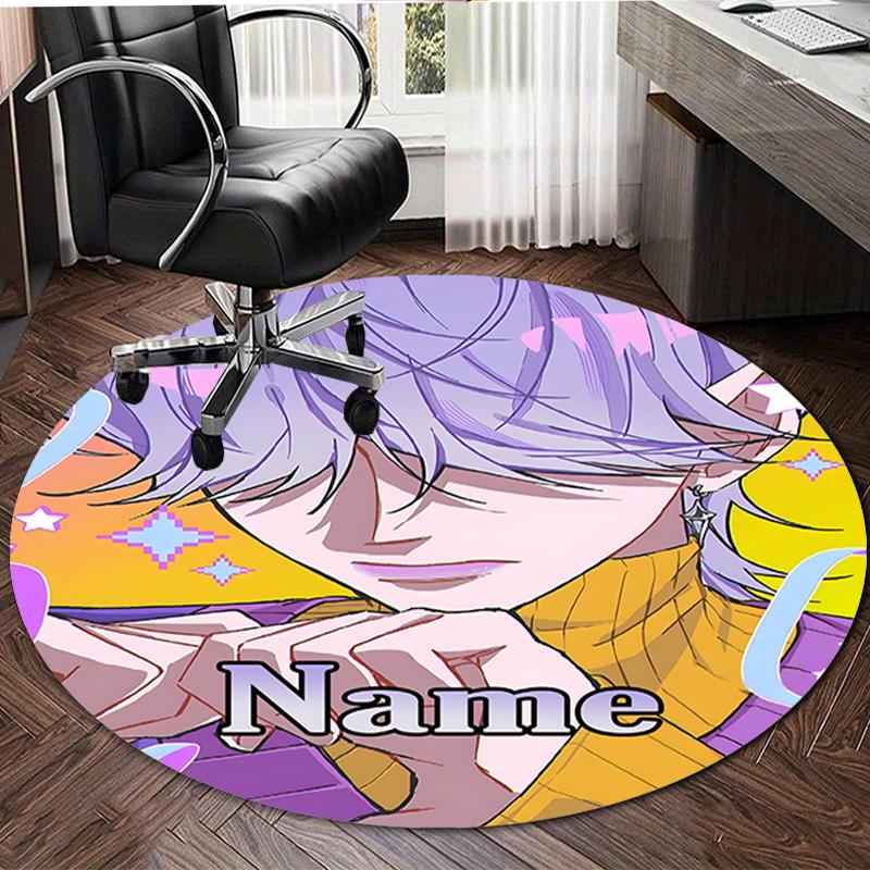 Personalized K-KPop Demon Hunters Round Chair Office Rug - Perfect for Mat, Office Chair & More - Ideal Gift for Birthdays and Holidays