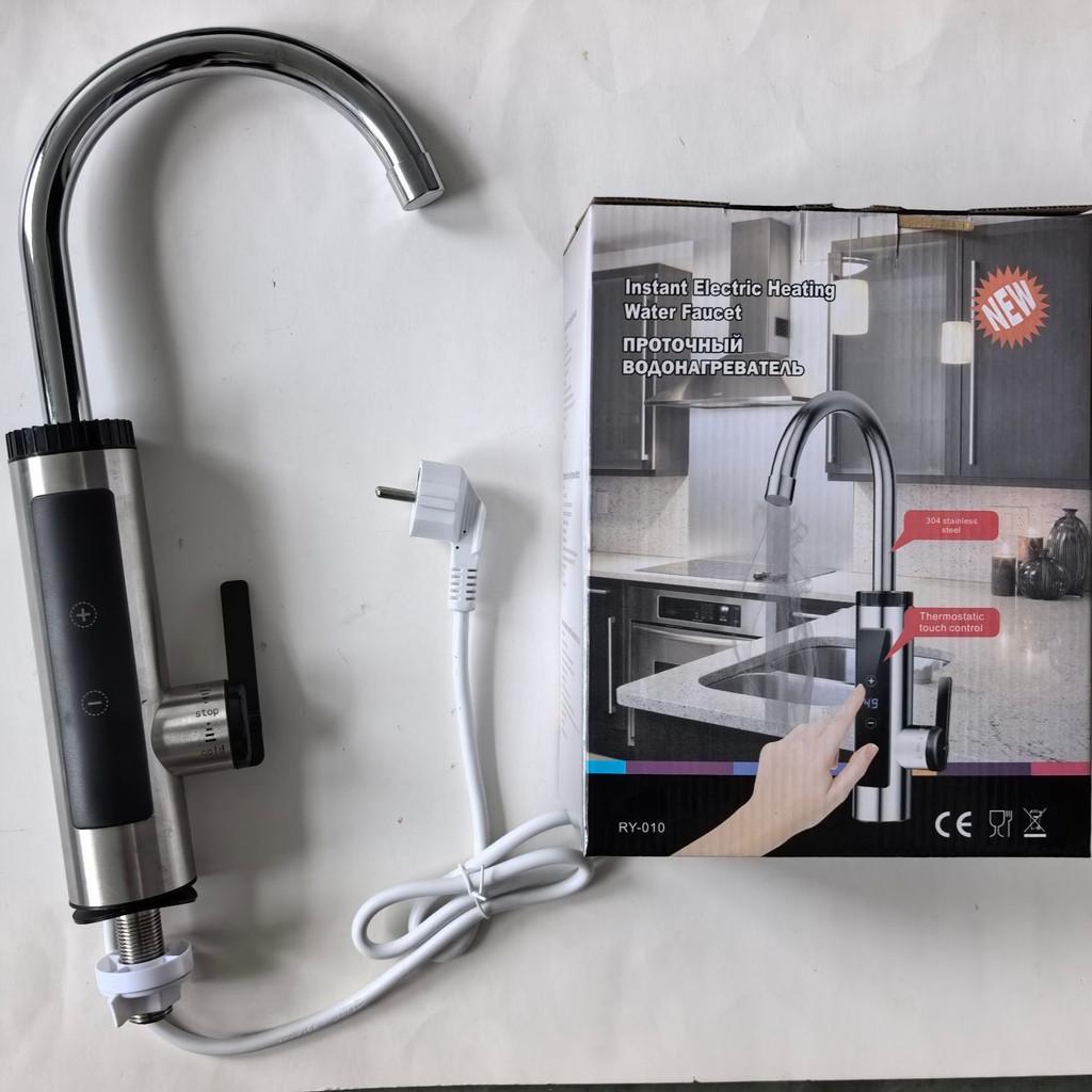 New Stainless Steel Electric Faucet Instant Heating Kitchen Dish Washing Hot And Cold Dual-use Intelligent Digital Water Heater
