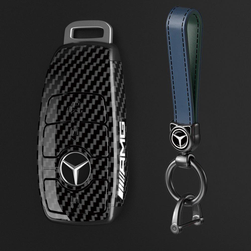 Car Key Rings For Mercedes Benz AMG A B C E S Class W204 W205 W177 W222 GLC CLE CLA GLB GLC GLS Car Key Case Cover Holder Shell