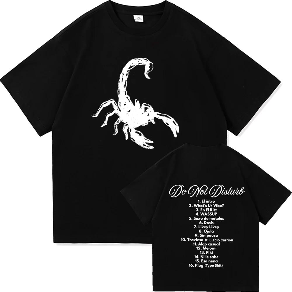 T-shirt Miko Giovane Non Disturbare Cotone Manica Corta Grafica Scorpione Moda Larga Casual Donna Uomo T-shirt Streetwear
