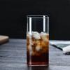 Fyrkantigt Enkelt Glas med Sugrör Klart Kall Dryck Juice Mjölkglas Rödvin Ölglas Kaffekopp Vattenglas Drickredskap