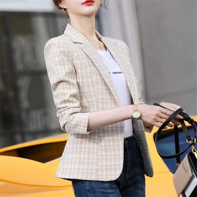 Moda blazer casacos curtos para mulheres ternos outerwear superior senhoras do escritório casacos finos splice bolsos roupas femininas jaqueta casacos finos