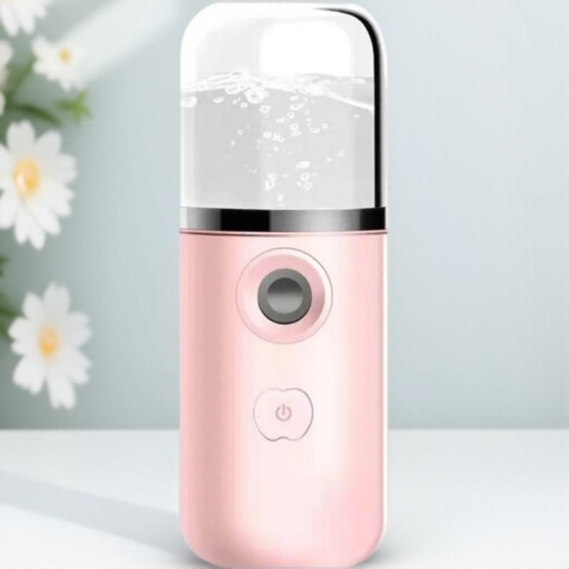 

USB Rechargeable Nano Facial Mist Sprayer Humidifier Nebulizer Steamer Moisturizing Beauty Skin Care Tools розовый