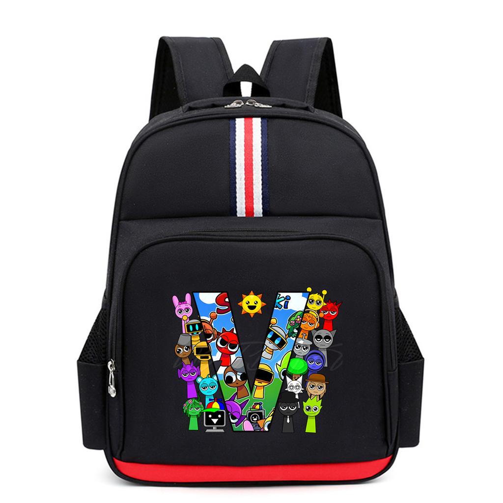 New School Style Primary School Students Large-capacity Schoolbag, Letter Printing Cartoon Trend Children's Versatile Backpack