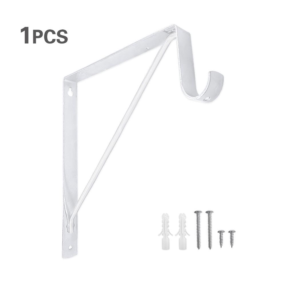 Iron Wardrobe Bracket Heavy-duty Closet Rod Support Hook  For Closet, Bathroom and Kitchen