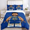 3pcs Bedding Set Golden State Warriors Includes 1 Comforter + 2 Pillowcases, Without Pillow Inserts, Soft Comfortable, Lightweight Breathabl