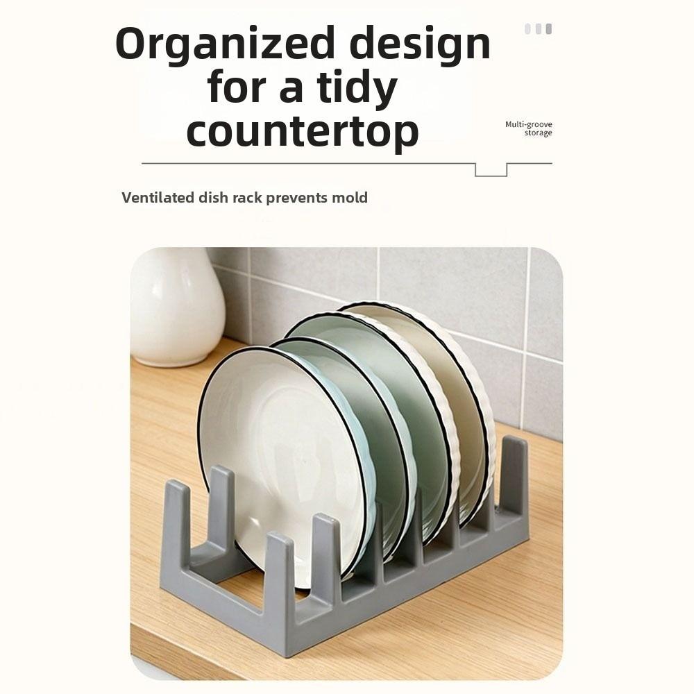 Durable Kitchen Storage Rack 6 Grids Pots Lids Organizer Rack Kitchen Pot Lid Holder