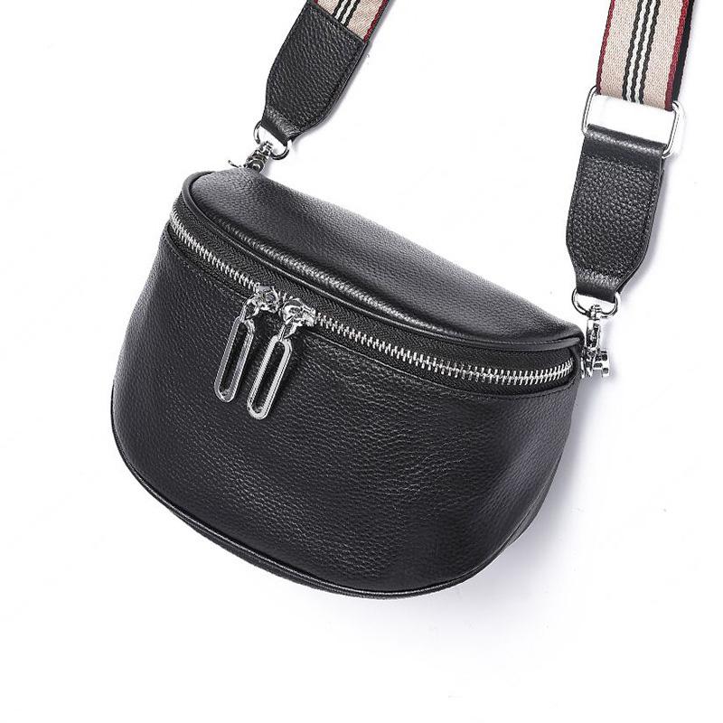 Summer Solid Color Small Fashion Genuine Leather Crossbody Bags for Women Designer Ladies Saddle Bags Shoulder Messenger Bag Sac a Main