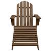 Vidaxl Adirondack Garden Chair with Footrest and Table, Fir