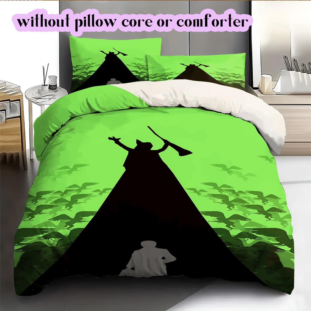 The Wicked Witch  Alice Pattern Bedding Quilt Set Quilt Cover Pillowcase Home Decoration Birthday Gift (1 * duvet cover + 2 * pillowcase, without core