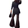 Spring Autumn New Fashion Long Sleeve Suit Set Women's Casual Loose Lace Two Piece Outfit