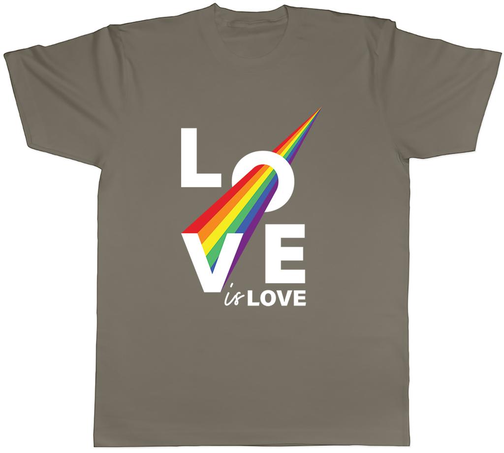 Gay Pride Month Unisexs TShirt Love Is Love Rainbow Thunderbolt Tee Gift