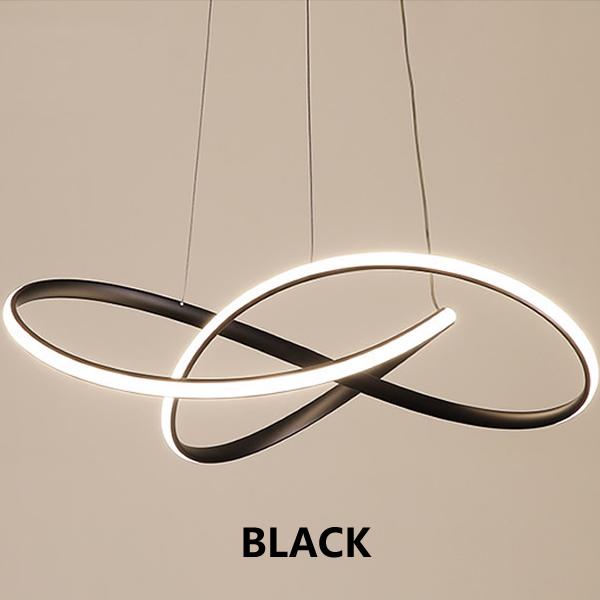 Modern LED Chandelier Light Irregular Aluminum Acrylic Ceiling Hanging Lamp Dining Room Pendant Restaurant Suspension Lighting