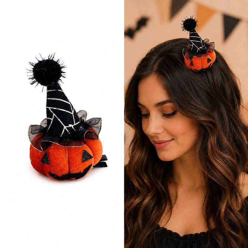 New Halloween hairpin Pumpkin ghost hairpin children adult funny holiday hairpin party headdress