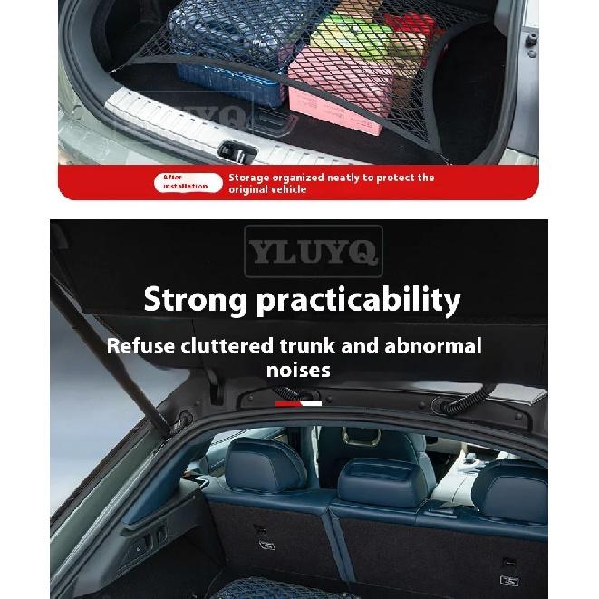 Trunk Net Pocket for Genesis GV70 2020-2025 Car Trunk Luggage Fixing Net Elastic Nylon Anti-Slip Car Interior Accessories