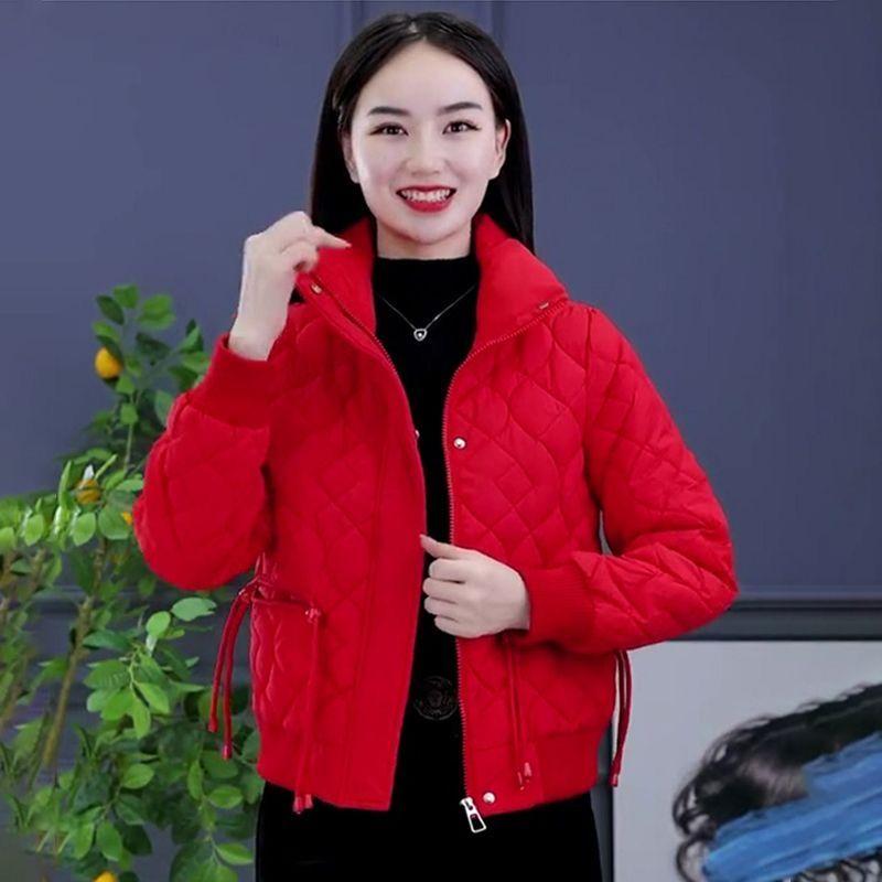 Winter Warm Stand Collar Down Cotton Coat Women Korean Loose Fashion Jacket